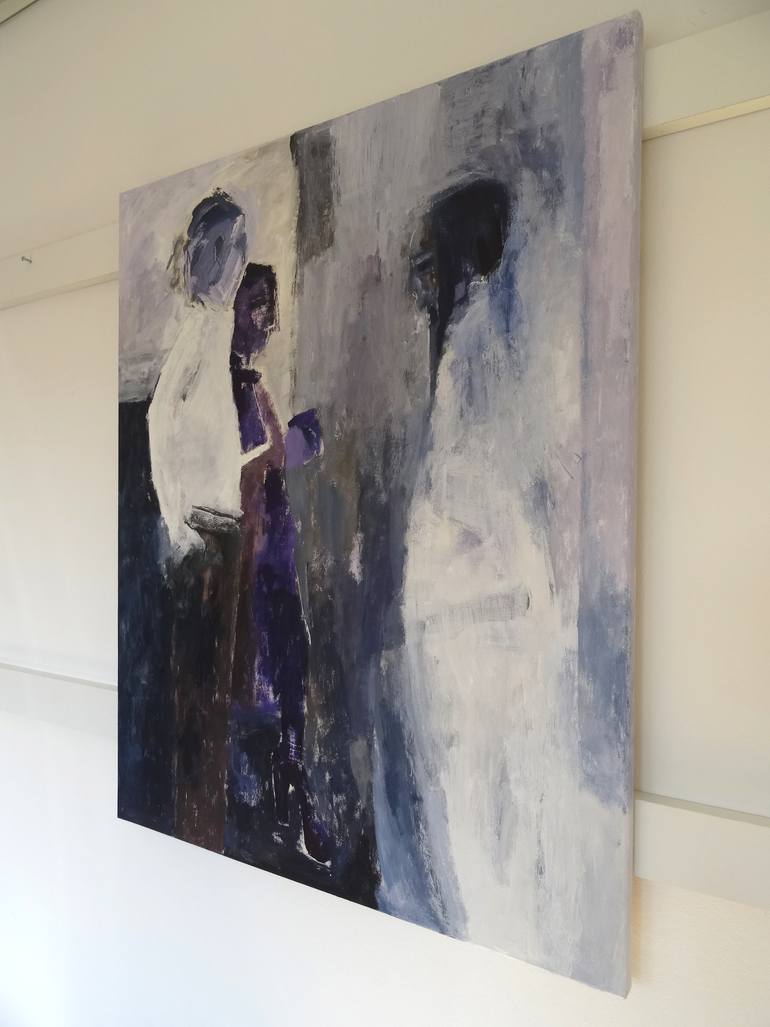 Original Abstract Expressionism People Painting by Gerlind Hentze