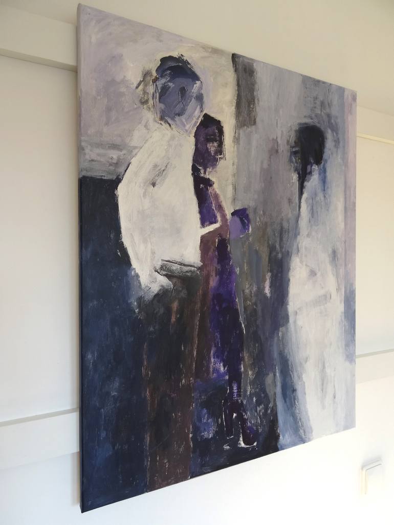 Original Abstract Expressionism People Painting by Gerlind Hentze