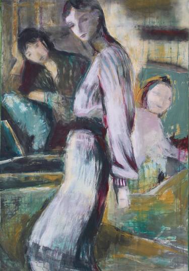 Original Figurative Women Paintings by Gerlind Hentze