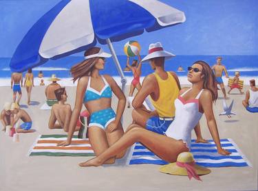 Print of Figurative Beach Paintings by Stephen Graham