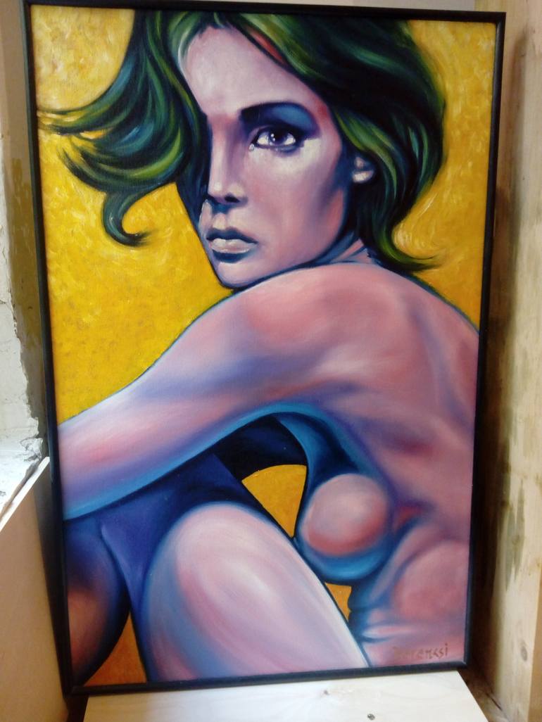 Original Modern Women Painting by Attila Berencsi