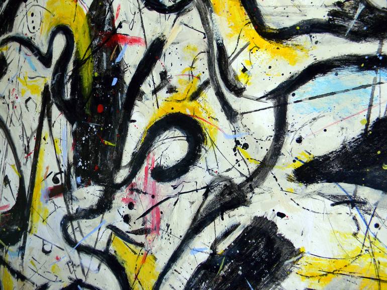 Original Abstract Expressionism Abstract Painting by Luciano Alves