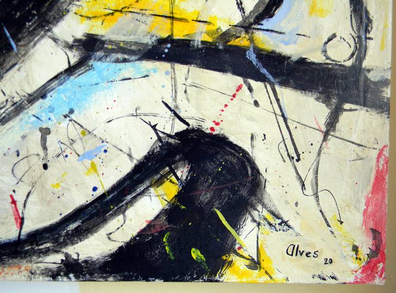 Original Abstract Expressionism Abstract Painting by Luciano Alves