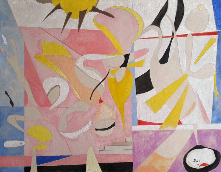 Original Abstract Expressionism Abstract Paintings by Luciano Alves