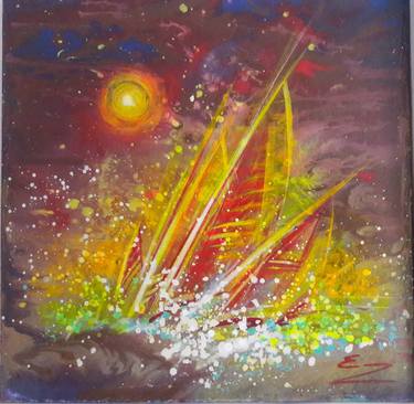 Original Abstract Expressionism Seascape Paintings by Elen Zelin