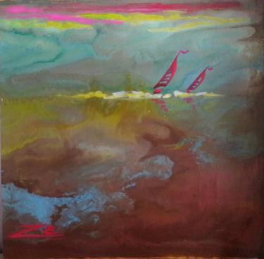 Original Abstract Expressionism Seascape Paintings by Elen Zelin