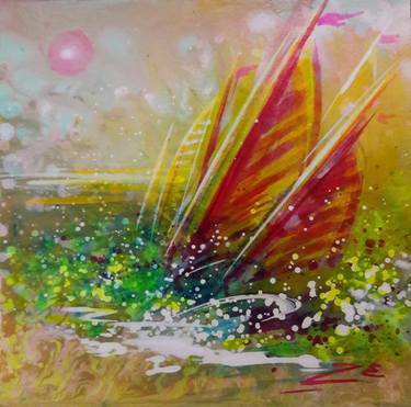 Original Abstract Expressionism Seascape Paintings by Elen Zelin