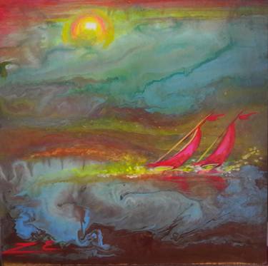 Original Abstract Expressionism Seascape Paintings by Elen Zelin