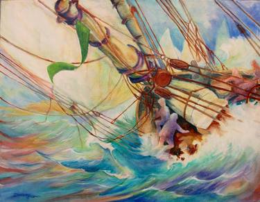 Print of Sailboat Paintings by Deena Press