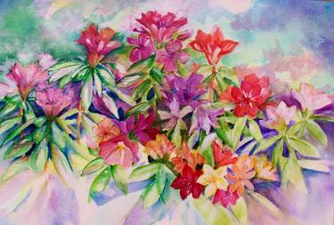 Print of Impressionism Floral Paintings by Deena Press