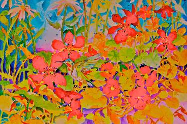 Original Expressionism Floral Paintings by Deena Press