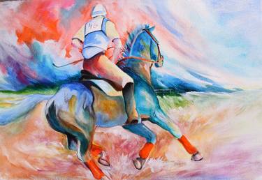 Original Expressionism Horse Paintings by Deena Press