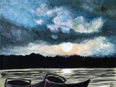 Saatchi Art Artist Mania Row; Paintings, “Lake Windermere with two boats” #art