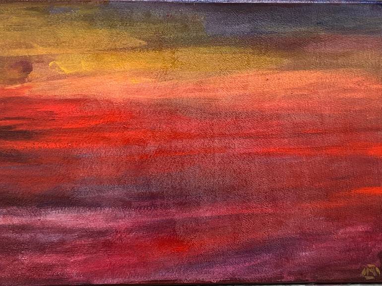 Original Abstract Expressionism Beach Painting by Mania Row