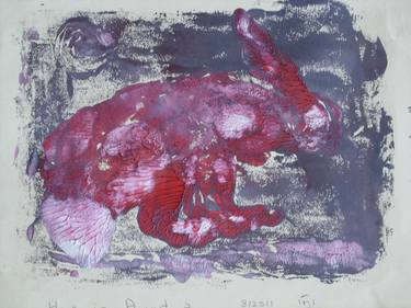 Original Abstract Expressionism Animal Printmaking by Mania Row