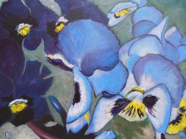 Original Expressionism Floral Paintings by Mania Row
