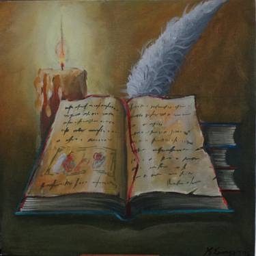 Image result for Old books with candle - Konstantinos Skopelitis