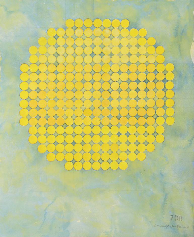 700. Yellow on Lime Painting by Courtney Miller Bellairs | Saatchi Art