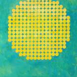 704. Yellow on Turquoise (large) by Courtney Miller Bellairs