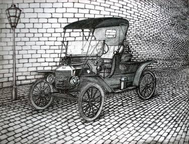 Print of Car Drawings by Oleh Semtsiv