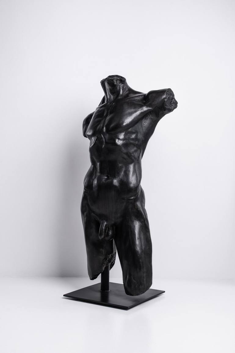 Original Figurative Men Sculpture by Rostyslav Karpukhin