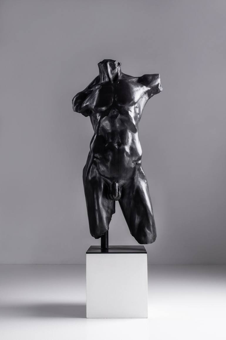 Original Figurative Men Sculpture by Rostyslav Karpukhin