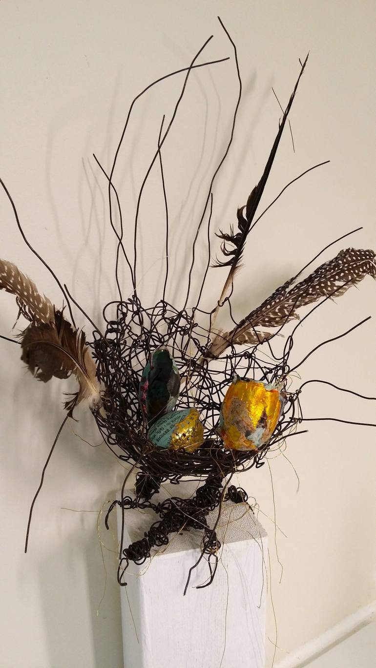 Original Abstract Expressionism Animal Sculpture by Yvette Rawson