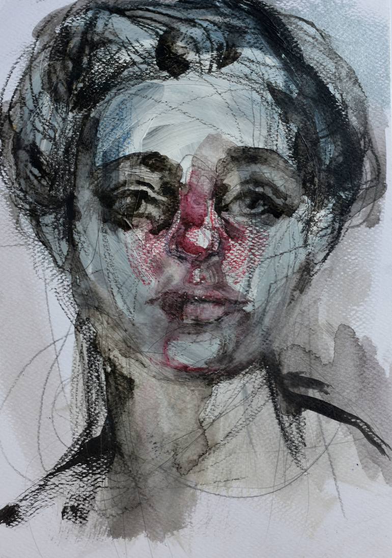 Portrait V Drawing by Joanna Bozek | Saatchi Art