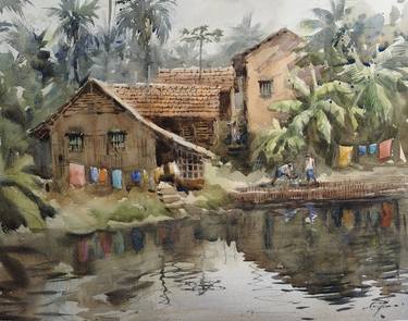 Original Street Art Landscape Paintings by Achintya Hazra