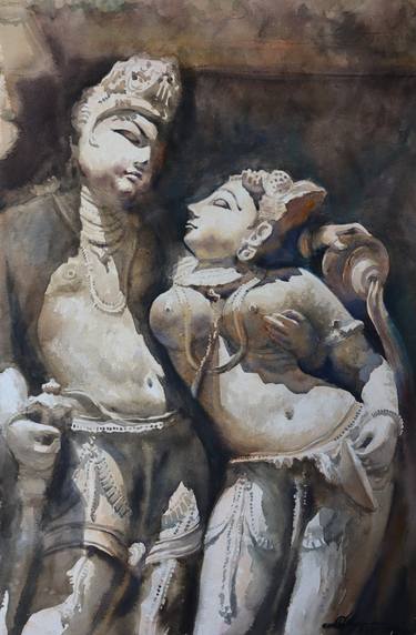 Print of Fine Art Religious Paintings by Achintya Hazra