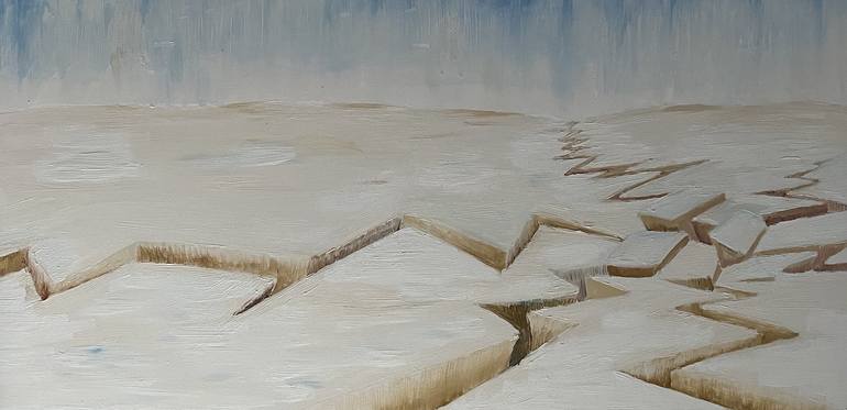 Original Abstract Beach Painting by Joost Arkenbout Dekker