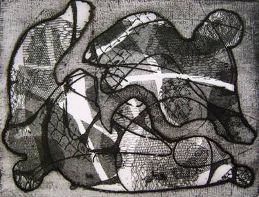 Original Abstract Printmaking by Miguel Esquivel Kuello