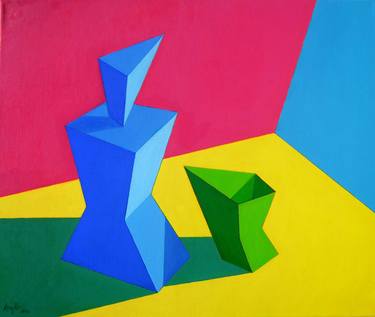 Print of Geometric Paintings by Miguel Esquivel Kuello