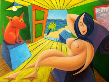 Original Nude Paintings by Miguel Esquivel Kuello