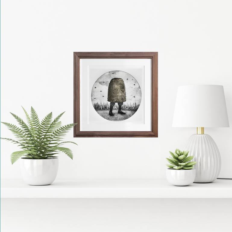 Original Surrealism Garden Printmaking by Jaco Putker
