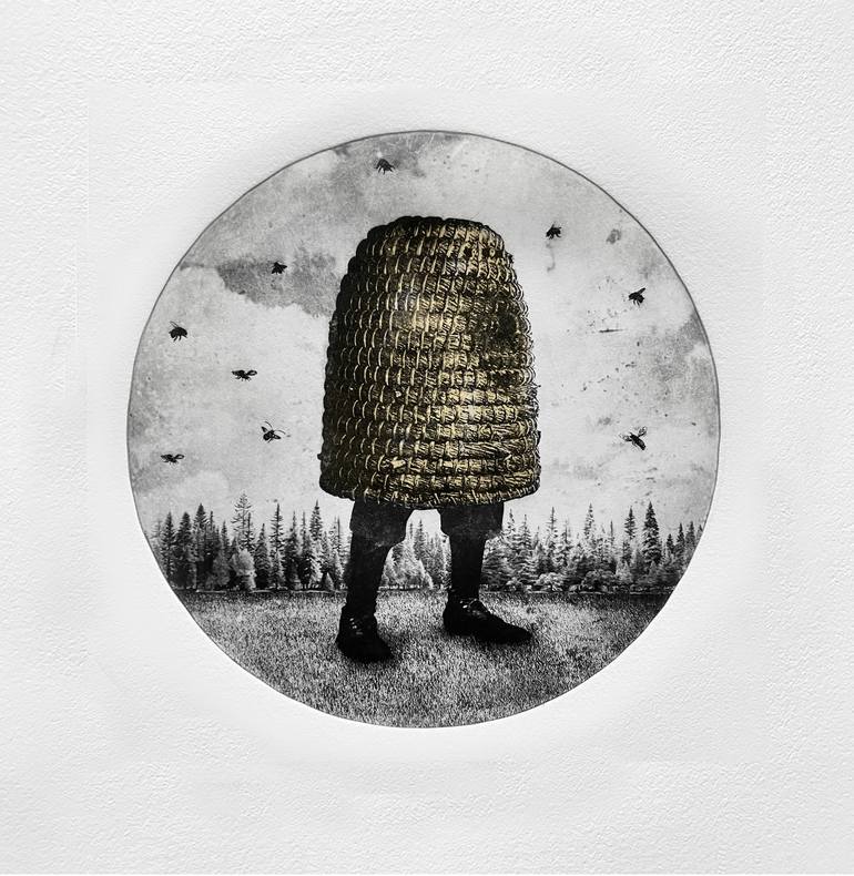 Original Surrealism Garden Printmaking by Jaco Putker