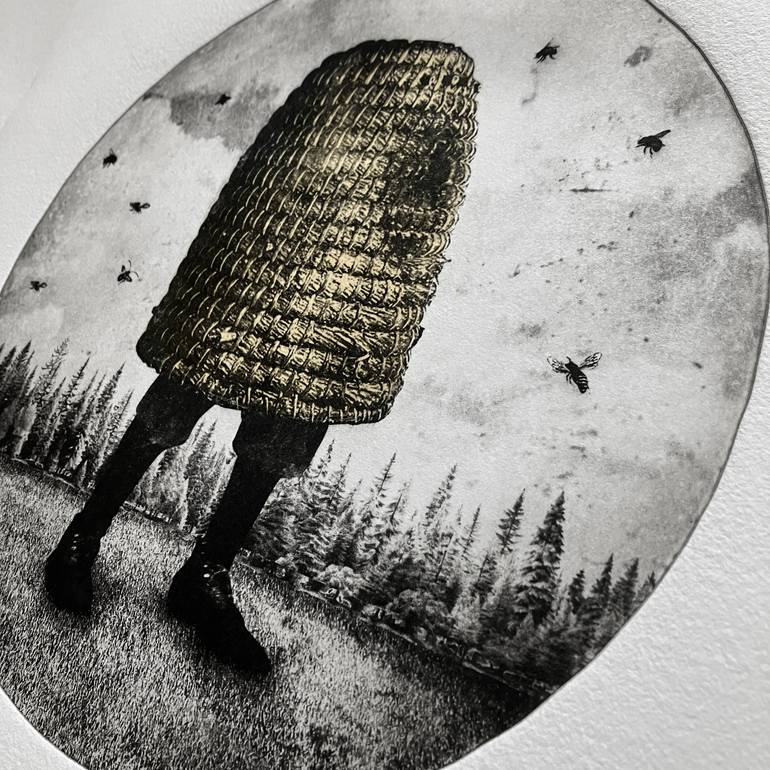 Original Surrealism Garden Printmaking by Jaco Putker
