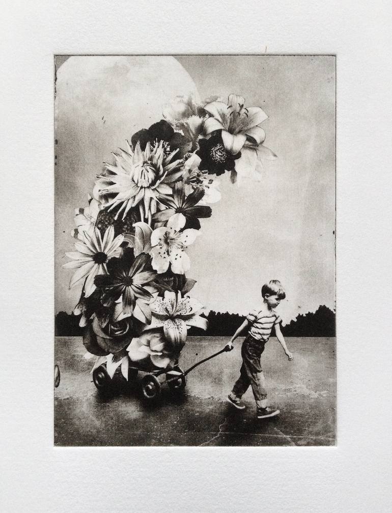 Original Figurative Floral Printmaking by Jaco Putker