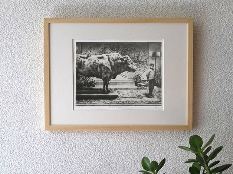 Original Fine Art Cows Printmaking by Jaco Putker