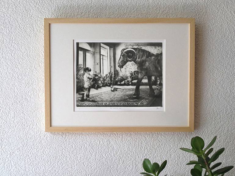 Original Surrealism Animal Printmaking by Jaco Putker