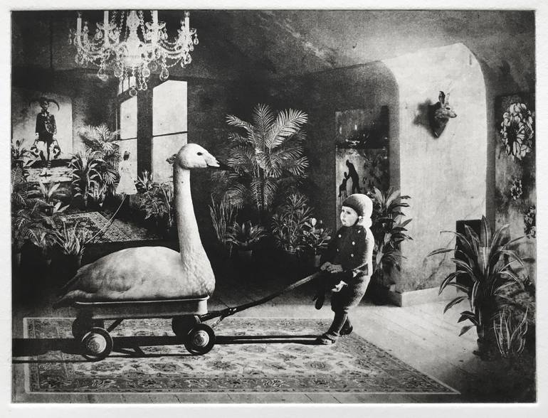 Original Surrealism Transportation Printmaking by Jaco Putker