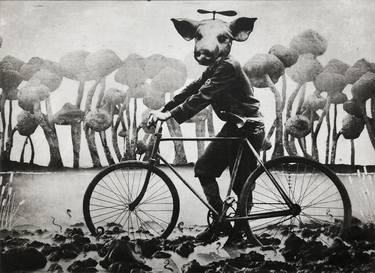 Original Surrealism Bicycle Printmaking by Jaco Putker