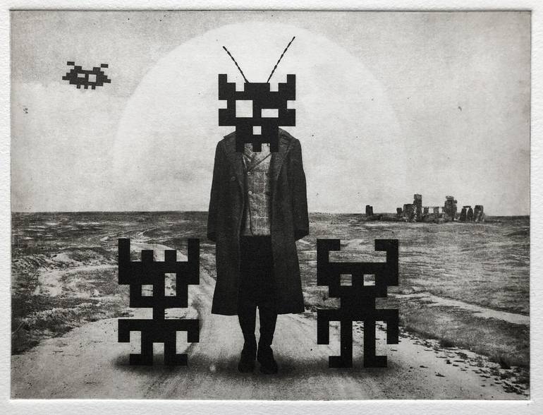 Original Surrealism Political Printmaking by Jaco Putker