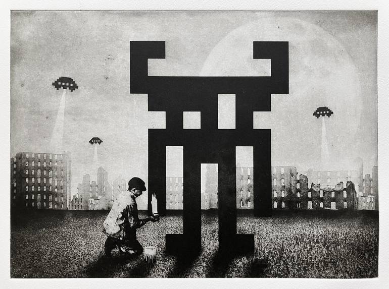 Original Surrealism Popular culture Printmaking by Jaco Putker