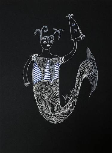 Original Contemporary Women Drawing by Aconcha Havana Cuba