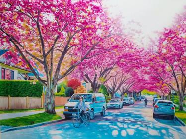 Print of Figurative Bike Paintings by Warren Chiu