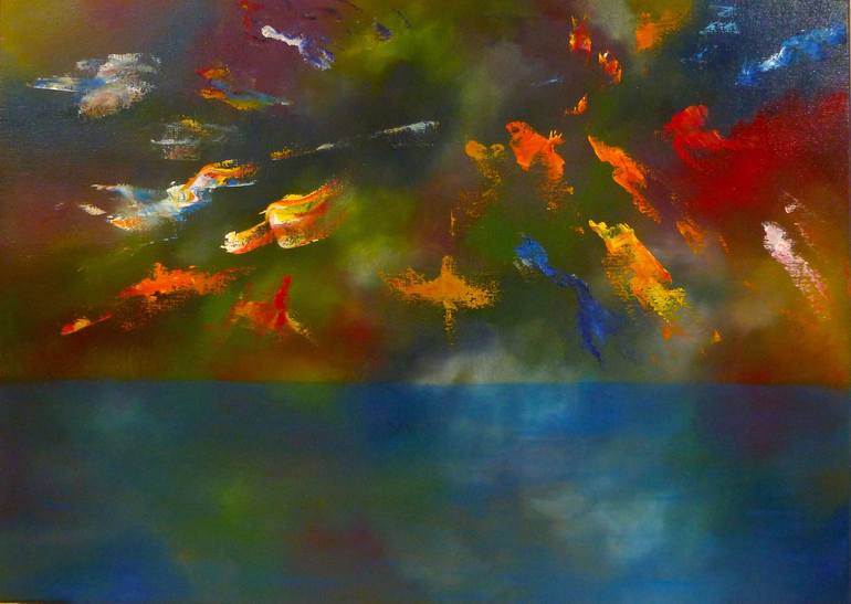 Original Abstract Expressionism Abstract Painting by Tui Sada