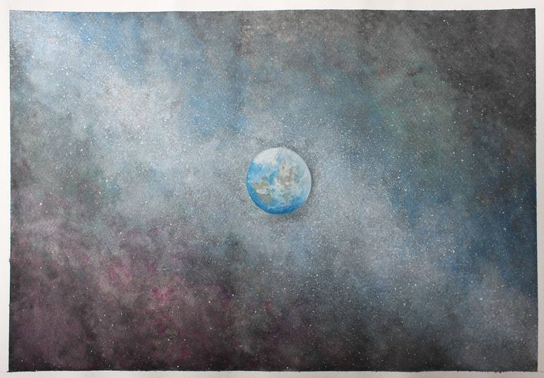 Original Realism Outer Space Painting by Tui Sada
