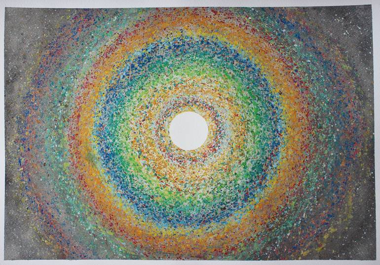 Original Impressionism Outer Space Painting by Tui Sada