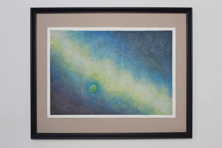Original Magical realism Outer Space Painting by Tui Sada